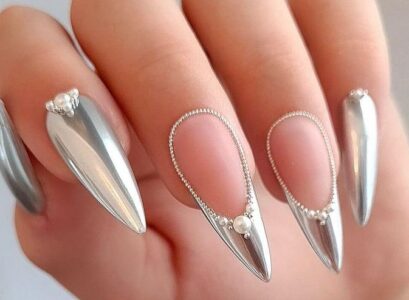 silver nail designs for beyonce's renaissance tour reinassance tour nails 2023 designs