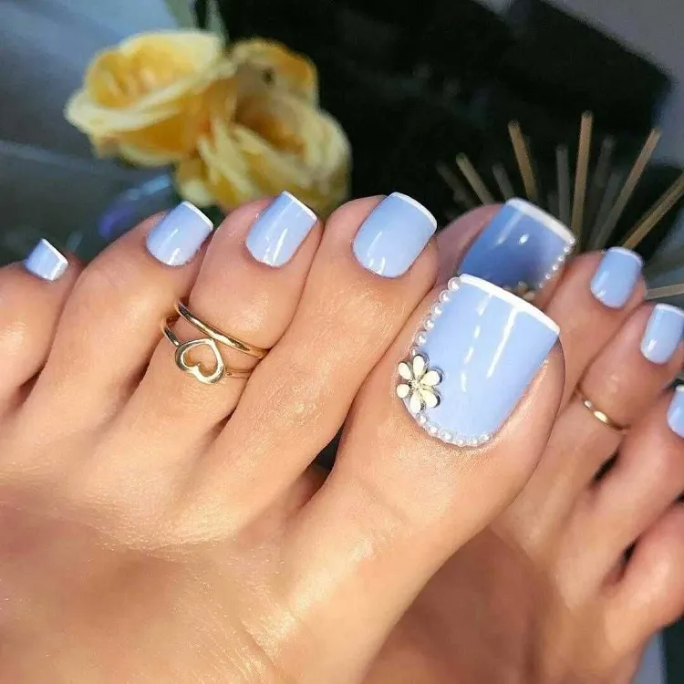 simple big toe nail designs