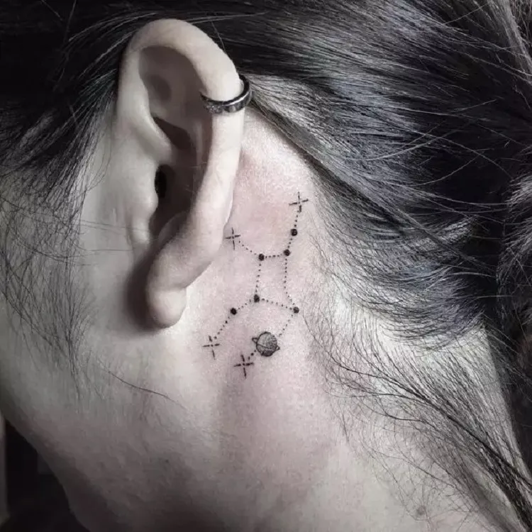 small tattoo behind the ear virgo season zodiac sign 2023