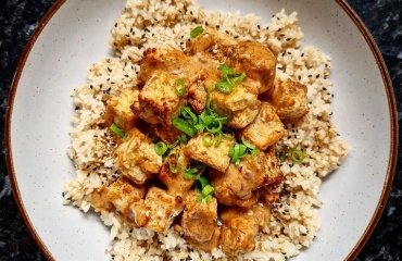 tofu jasmine rice bowl simple quick recipe