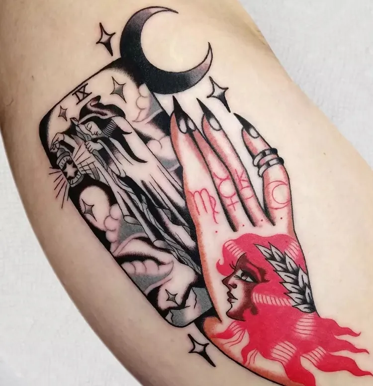 trash polka tattoo for women virgo zodiac sign