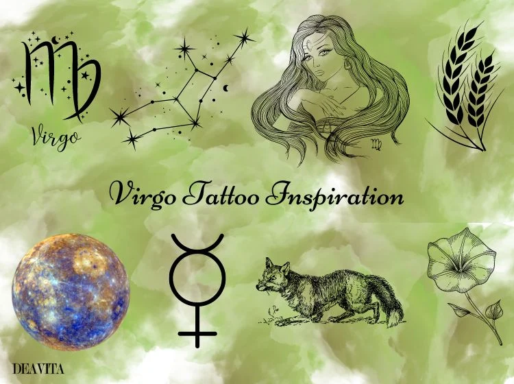 unique virgo tattoos for females inspiration zodiac sign ideas 2023