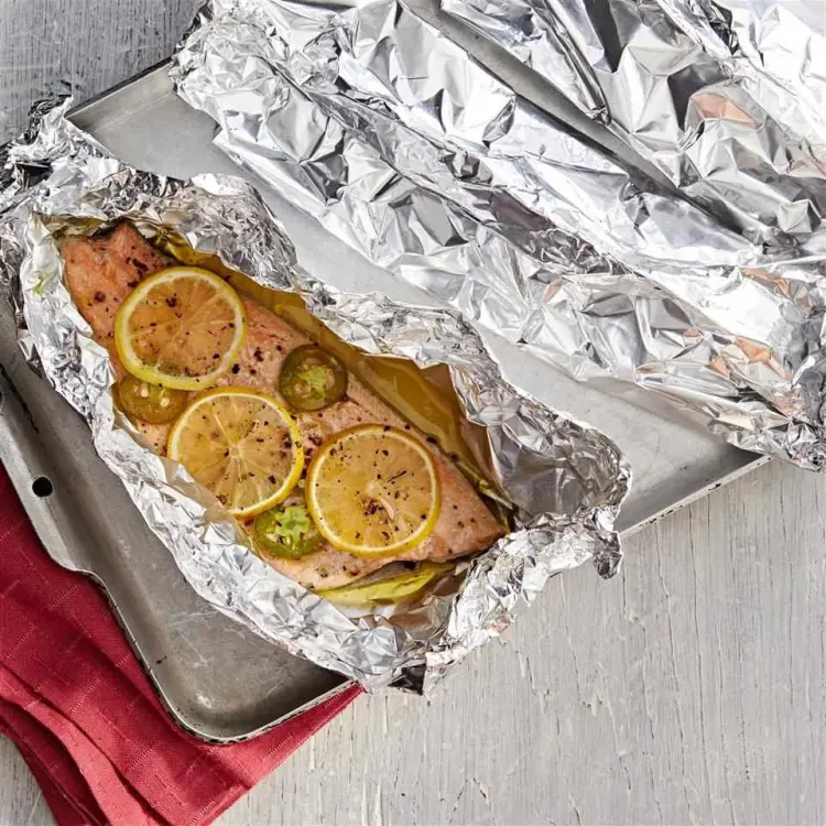 use aluminum foil when grilling fish to avoid sticking