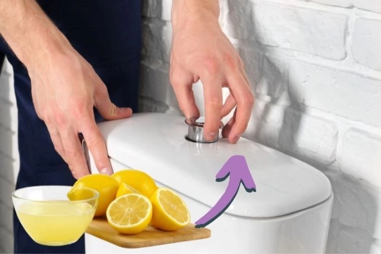 use citric acid and lemon juice to clean the toilet tank