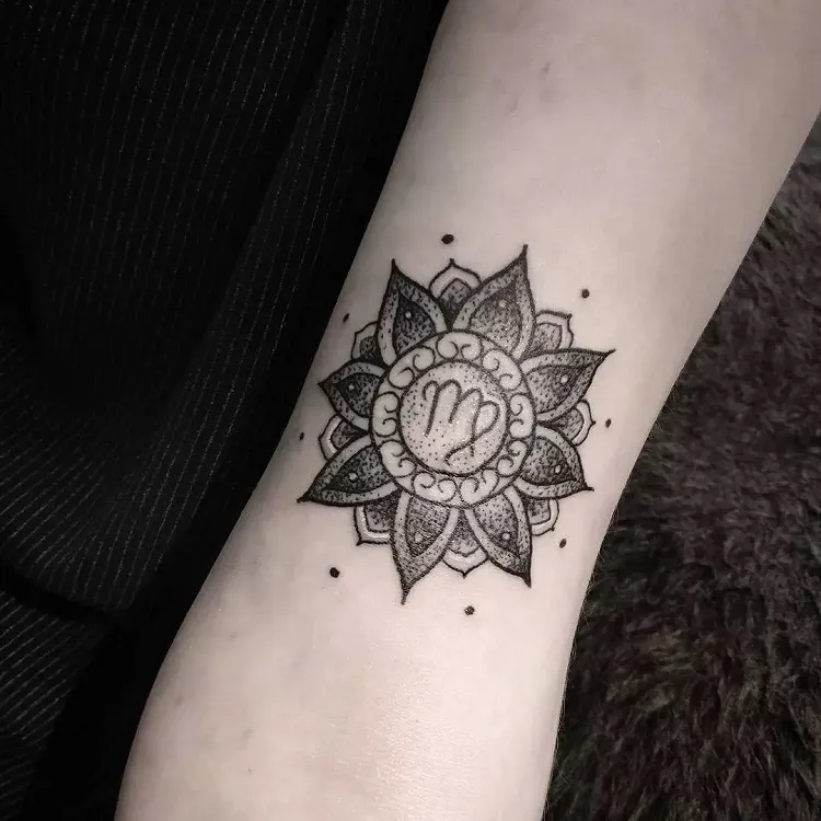 virgo inspirstion tattoo for women flower