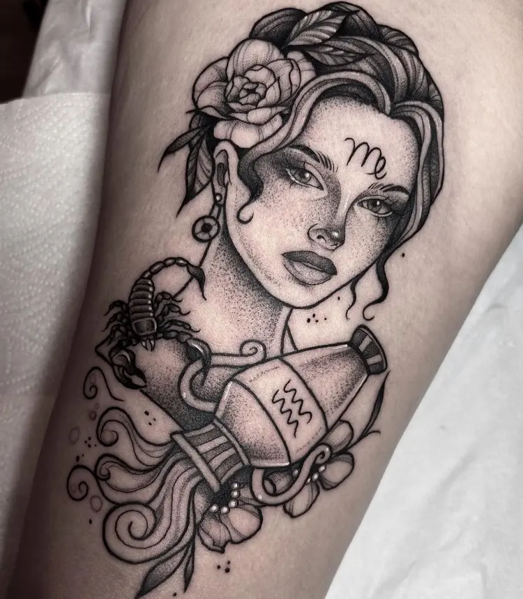 64 Gorgeous Virgo Tattoos with Meaning 2024