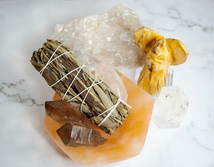 what herbs and crystals for a yoga corner at home