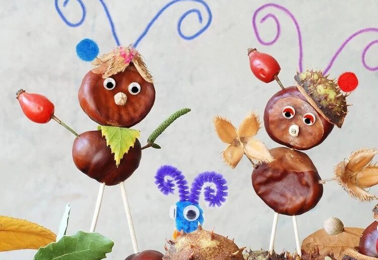 crafts with chestnuts acorns and other natural materials