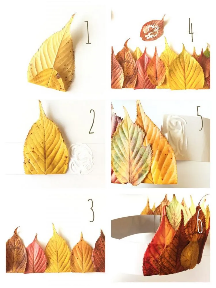 diy fall leaf crown tutorial