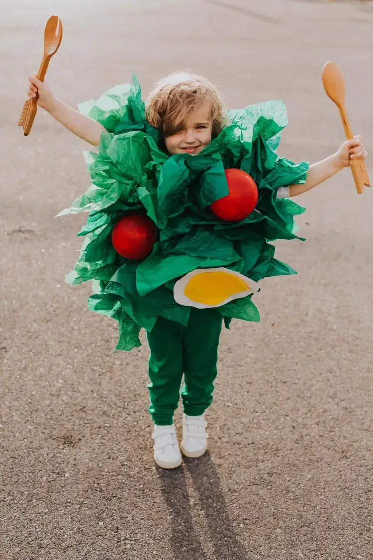 diy halloween costume for little girl green salad