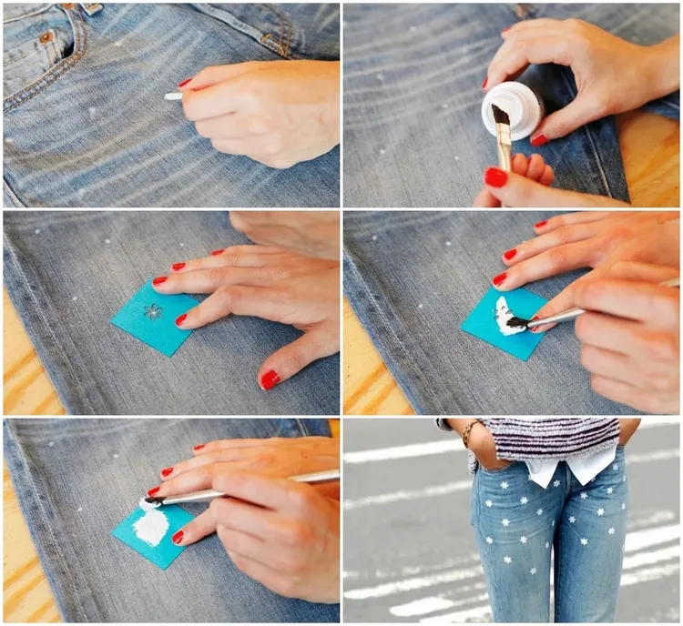 diy custom painted jeans tutorial