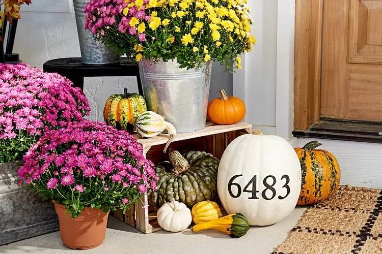 diy outdoor pumpkin decoration simple fall decor ideas