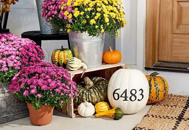 diy outdoor pumpkin decoration simple fall decor ideas
