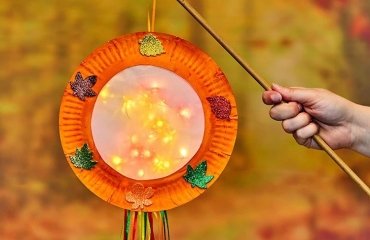 diy paper plate lantern cute and easy fall crafts for kids ideas