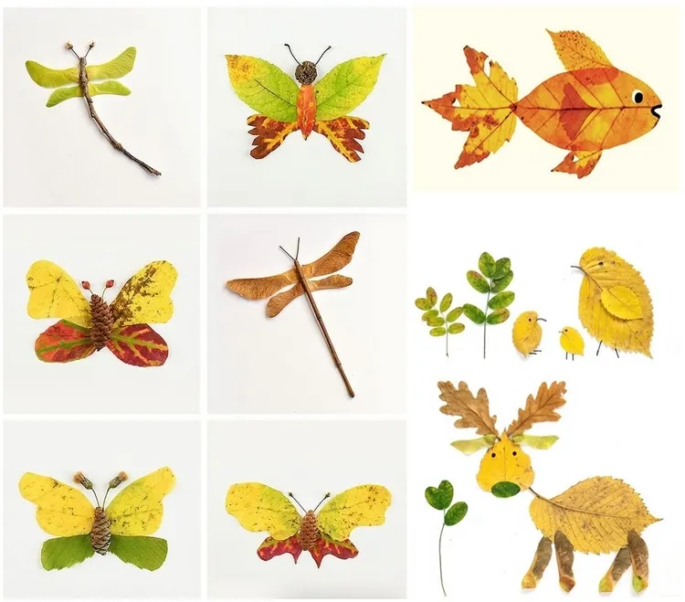 easy fall crafts for kids how to make leaf animals
