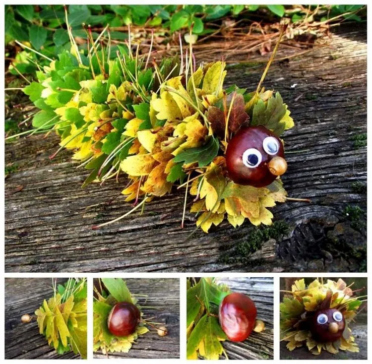 easy fall leaf crafts for kids how to make a leaf caterpillar