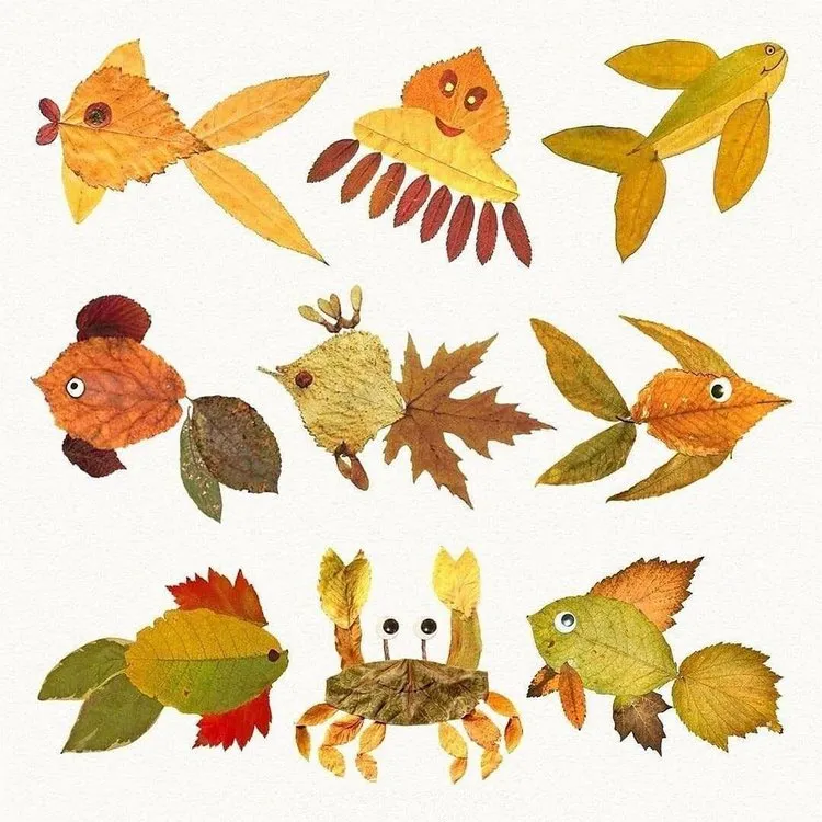 easy fall leaf crafts for kids how to make fish