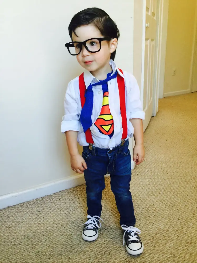 hallowen costume for boys superman clark kent
