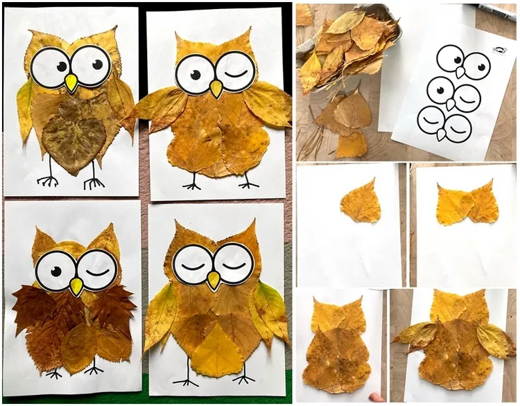 how to make a leaf owl