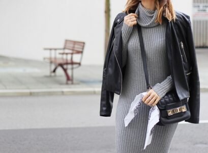 how to wear a long knitted dress fall outfits ideas