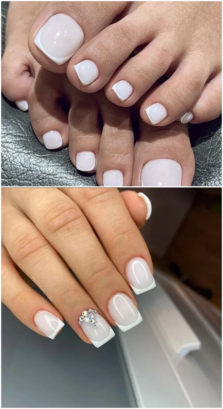 milk nails for the fans of minimalist nail art fall mani pedi design ideas