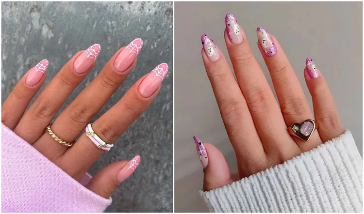 pink halloween nails 2023 trending designs