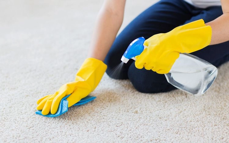 removing stains on carpets with glass cleaner a no go