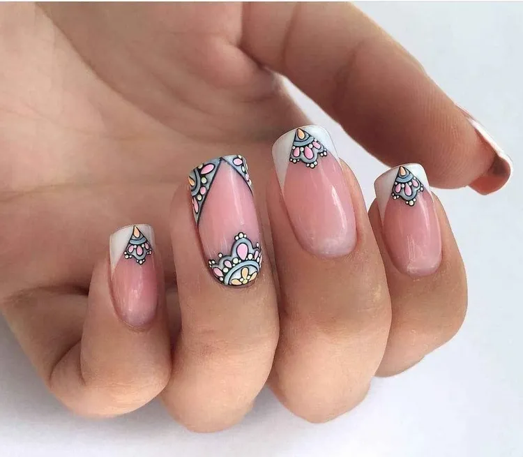 the best v french tip nails manicure ideas short nails