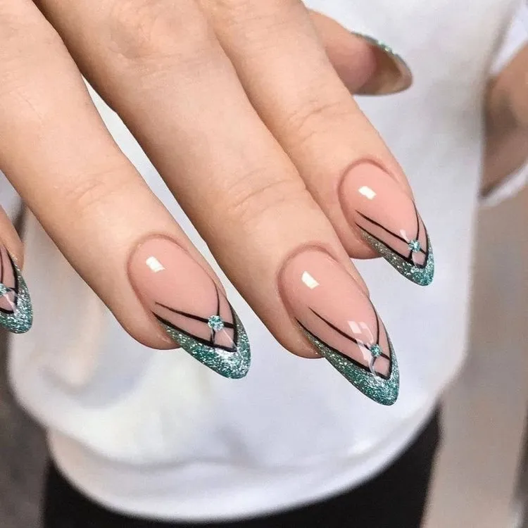 v french tip nails for every shape and length