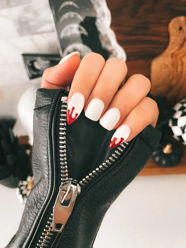 vampire nail art simple halloween nail design ideas