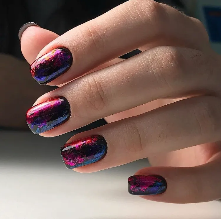 apply base color galaxy nail