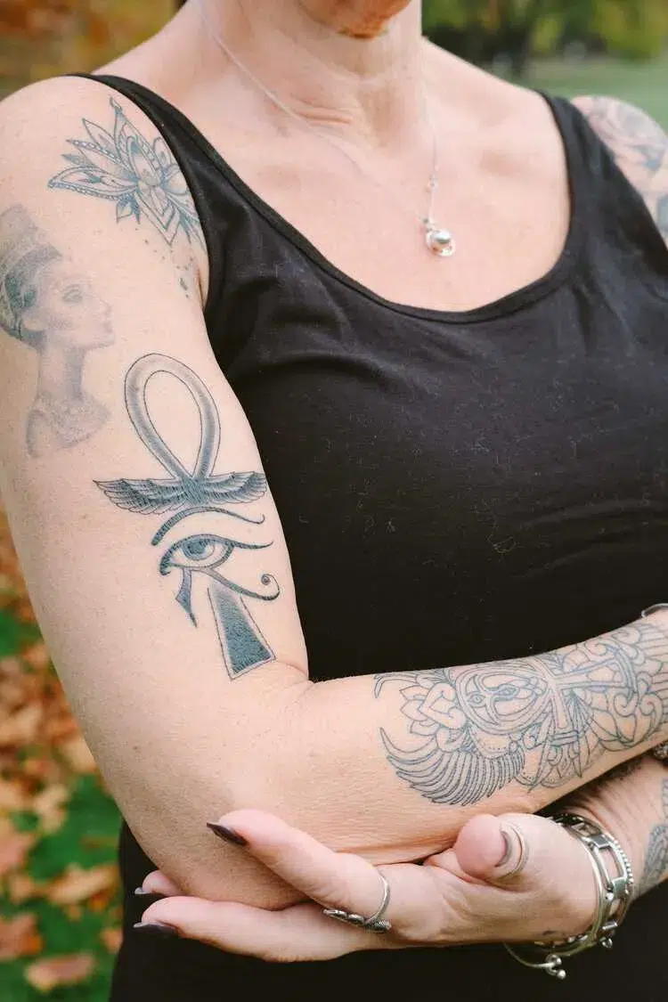 arm tattoo for 50 year old woman