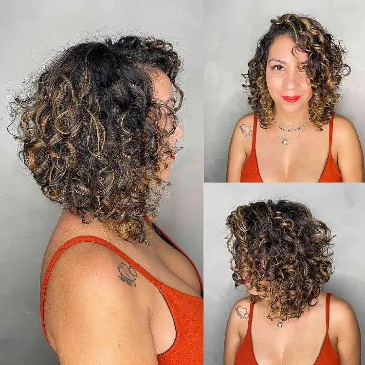 asymmetrical lob with curls bob hairstyles mid length curly
