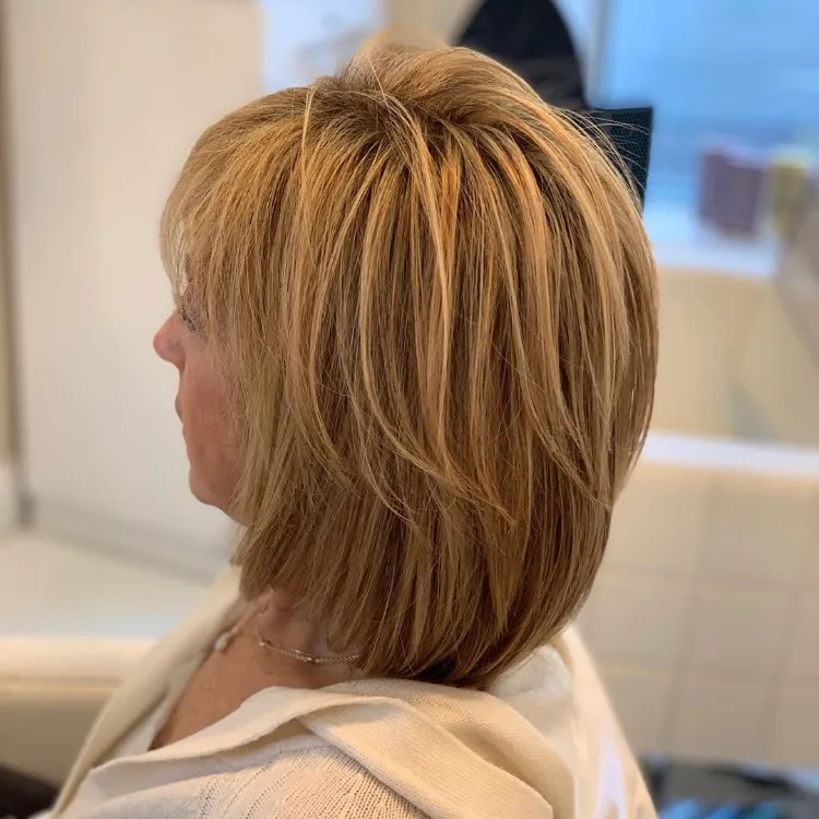 bob with bangs for older women