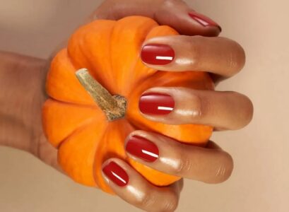 burnt orange nails october 2023 trends fall halloween manicure design ideas