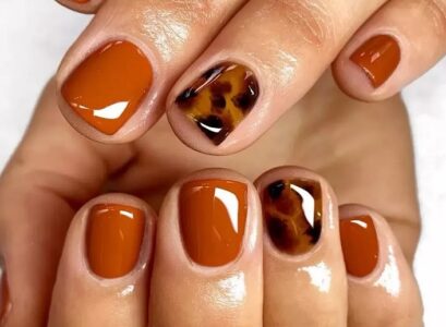 burnt orange september nail polish color trend 2023
