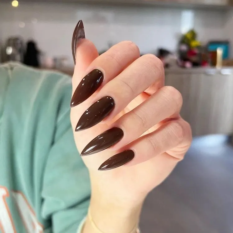 chocolate brown the nail polish colour for fall 2023