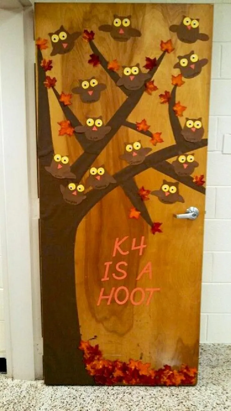 classroom door ideas for fall the tree of knowledge