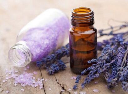cleaning wooden floor with essential oils lavender