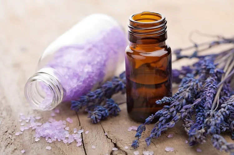cleaning wooden floor with essential oils lavender