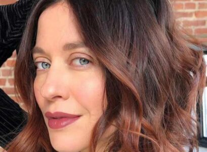 dark brown copper ombre highlights long bob best color thinning hair ideas brunettes