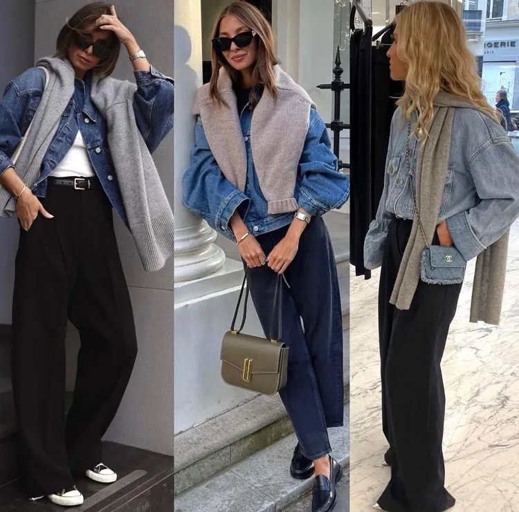denim fall outfits for women 2023 quiet luxury style