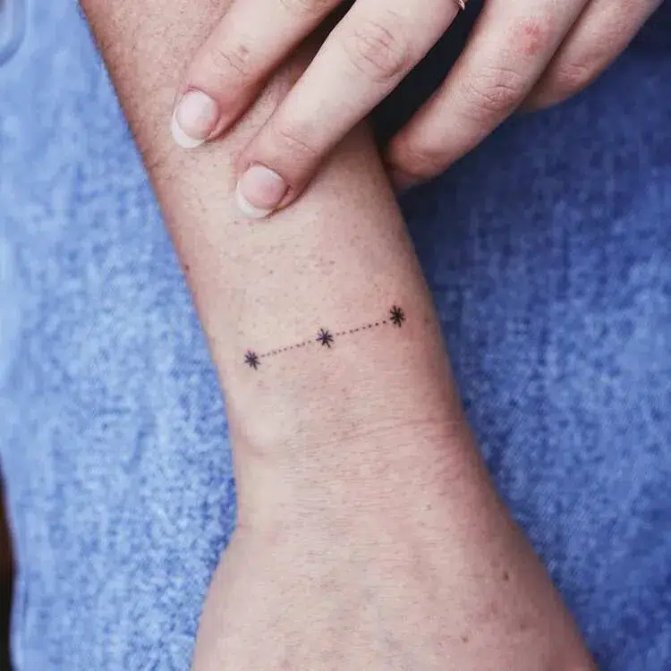 discreet wrist tattoo for 50 year old woman