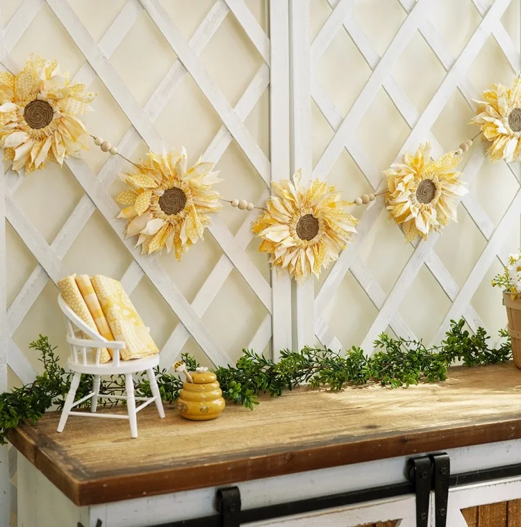 diy fabric sunflower decoration for home fall autumn season 2023 ideas easy crafts
