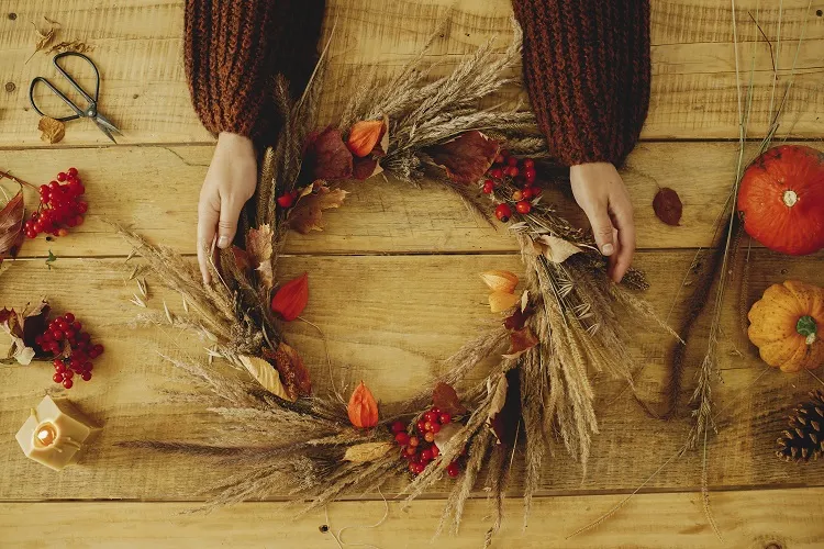 diy modern fall wreath ideas easy seasonal crafts