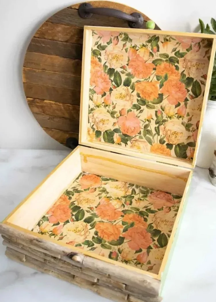 easy crafts for seniors with wooden box