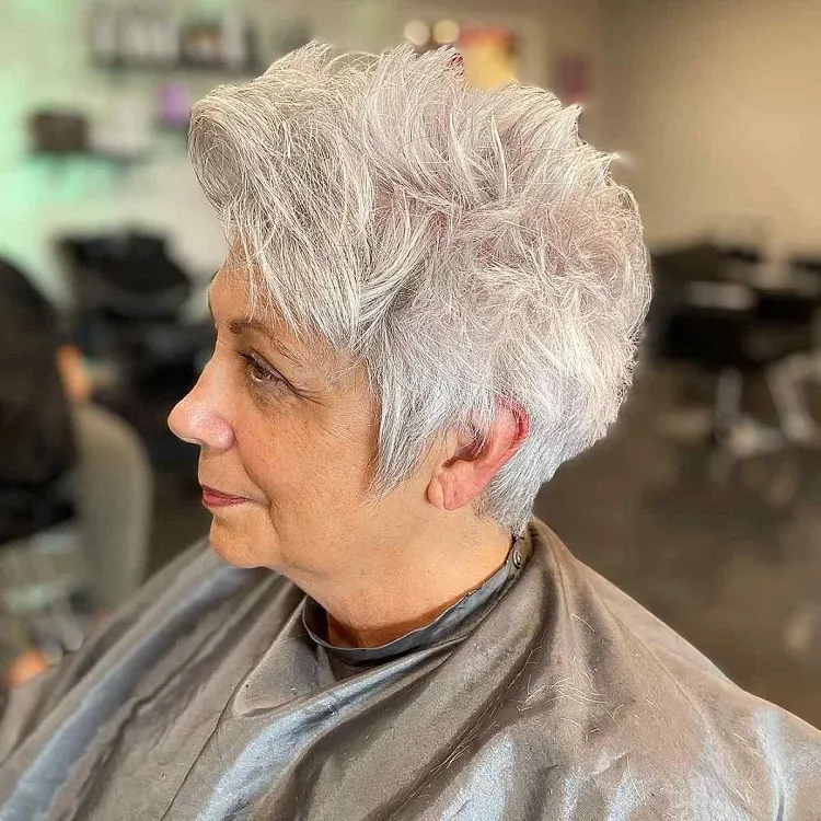 edgy pixie for older women over 60