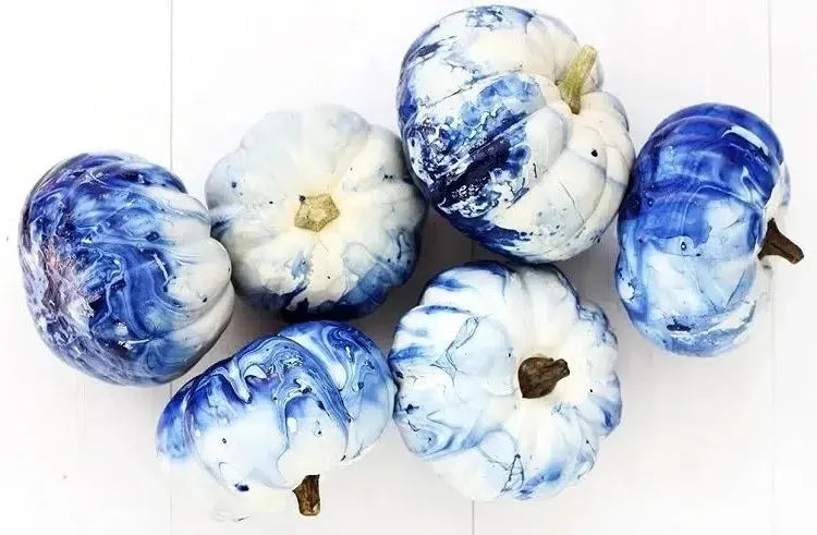 fall decoration easy to make marble pumpkins tutorial