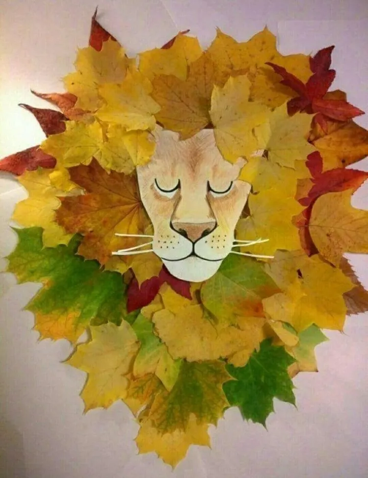 fall leaf lion easy crafts for kids