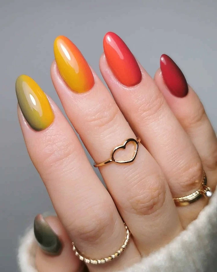 fall ombre nail colors